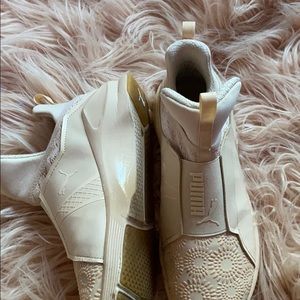 Beige/Cream Puma Shoes